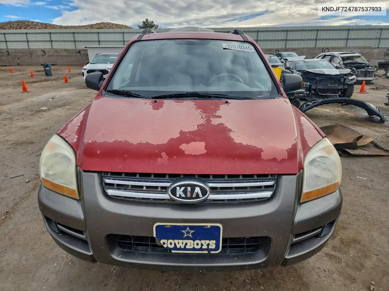 KNDJF724787537933 2008 Kia Sportage Lx