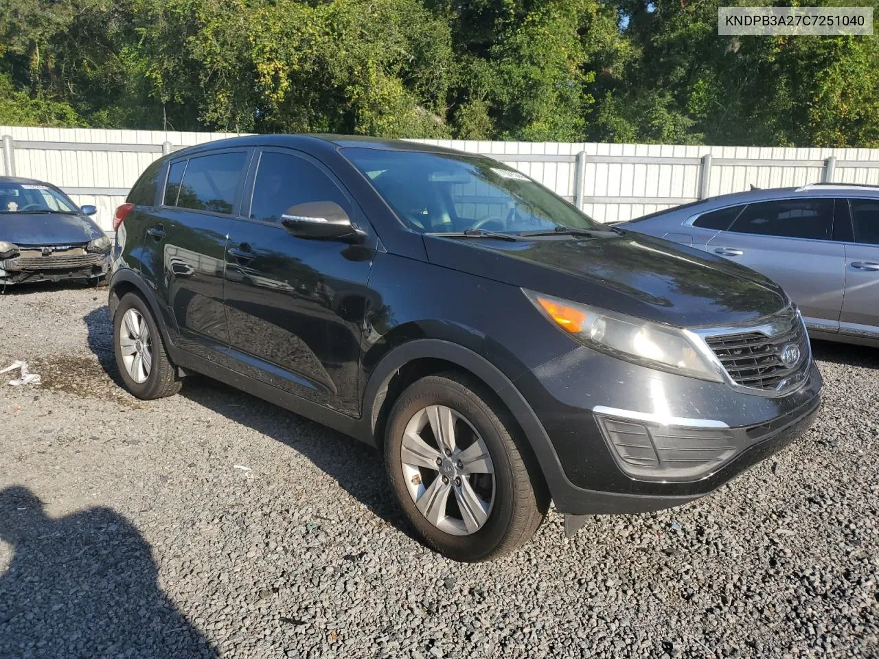 2012 Kia Sportage Base VIN: KNDPB3A27C7251040 Lot: 71571574