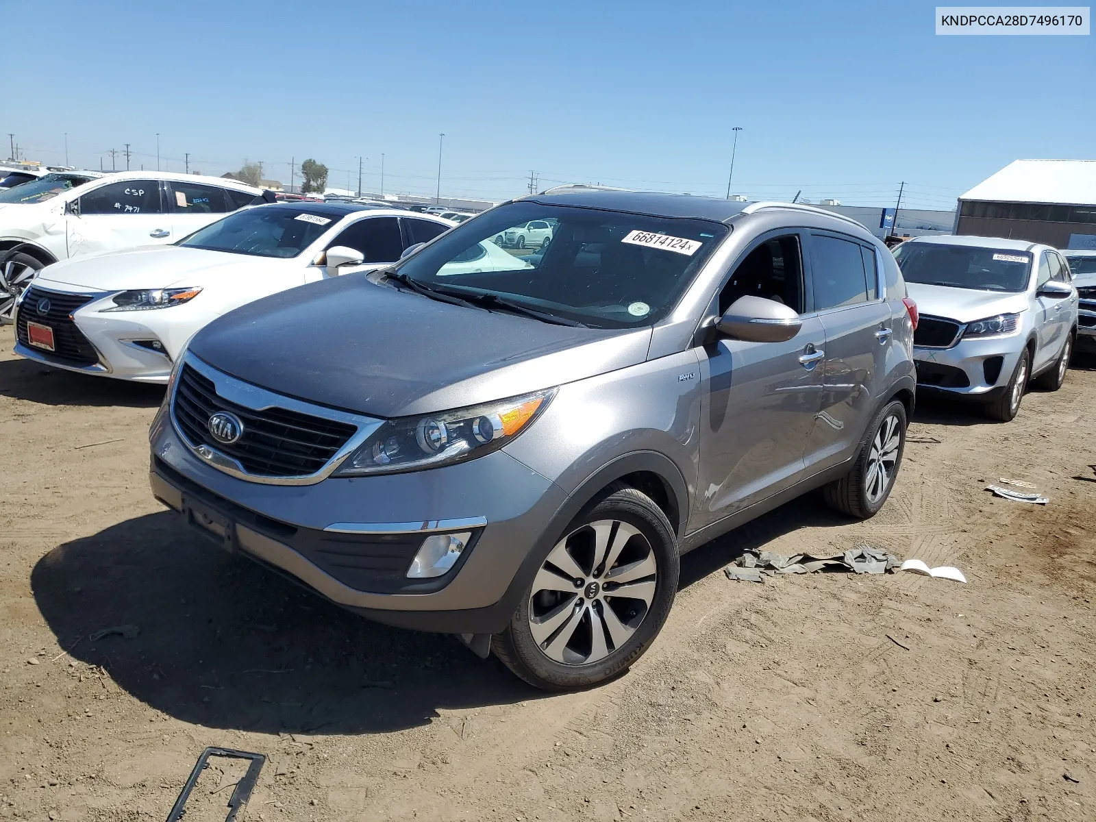 2013 Kia Sportage Ex VIN: KNDPCCA28D7496170 Lot: 66814124