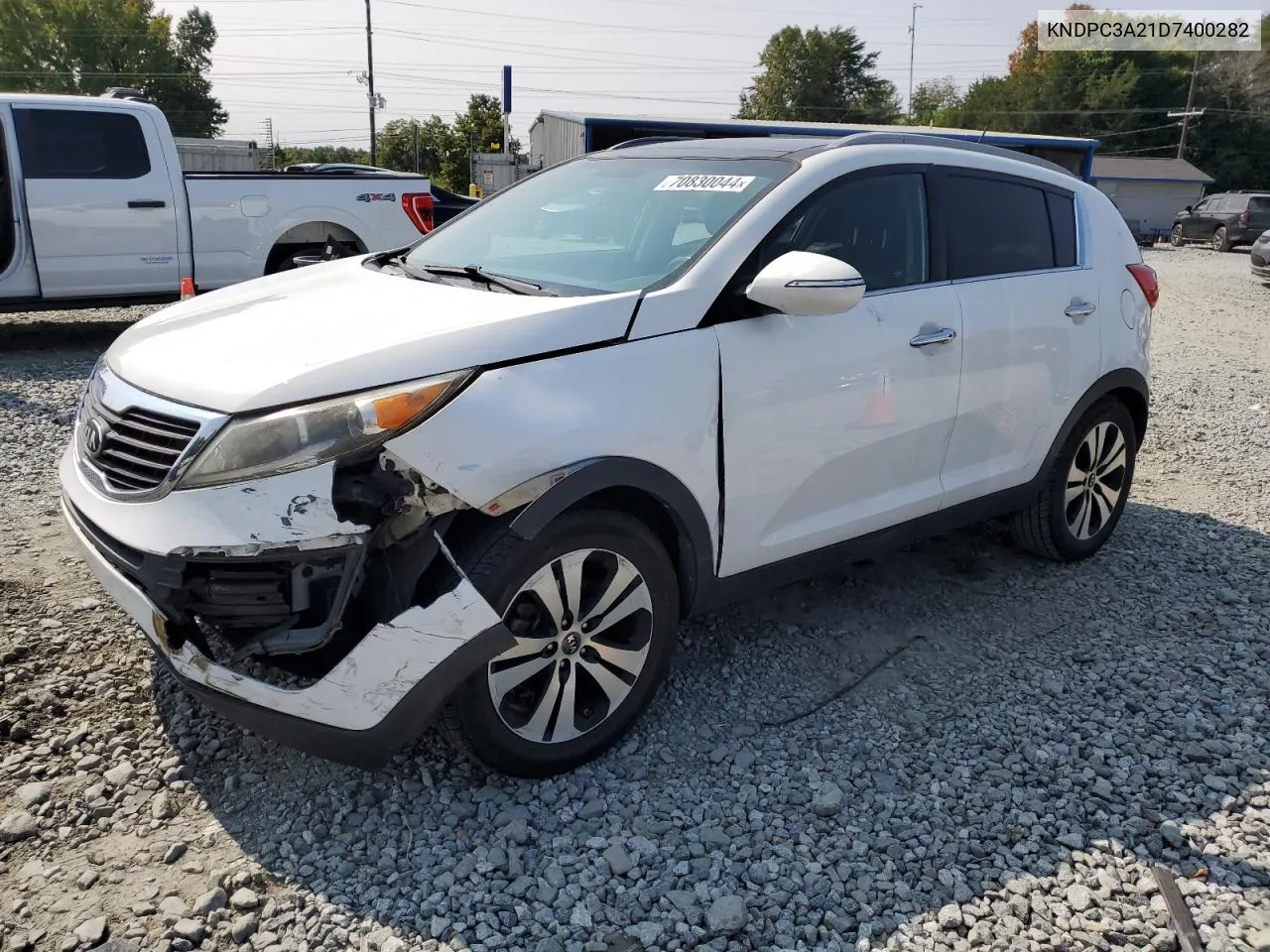 2013 Kia Sportage Ex VIN: KNDPC3A21D7400282 Lot: 70830044