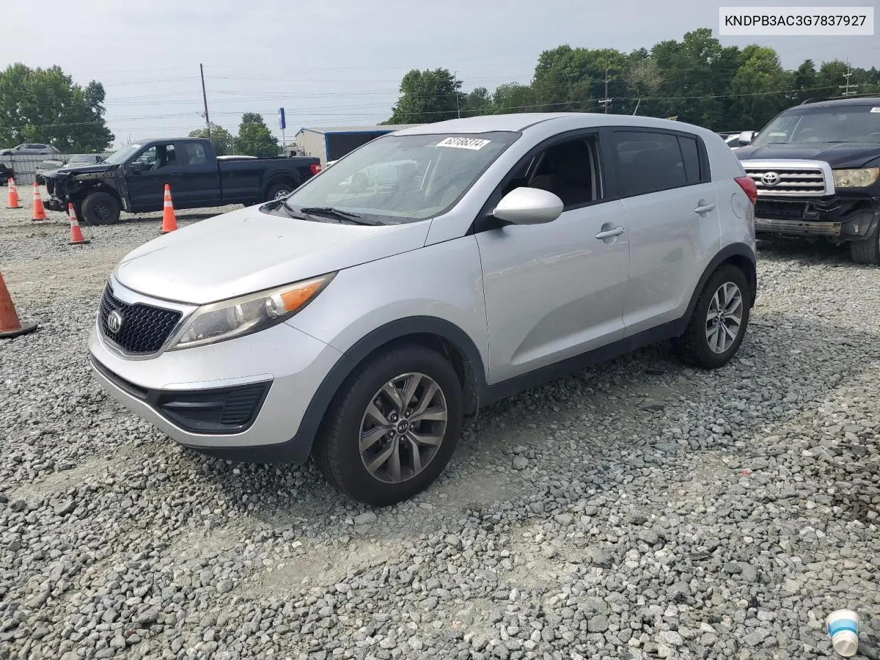 2016 Kia Sportage Lx VIN: KNDPB3AC3G7837927 Lot: 63186314