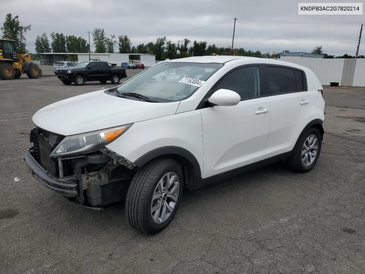 2016 Kia Sportage Lx VIN: KNDPB3AC2G7820214 Lot: 71163084