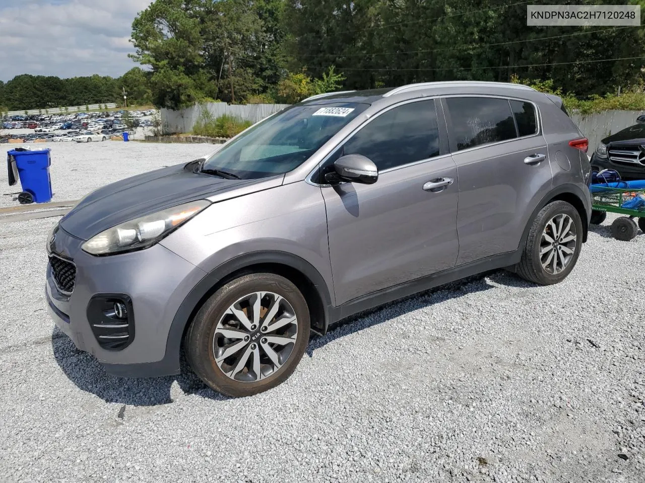 2017 Kia Sportage Ex VIN: KNDPN3AC2H7120248 Lot: 71882624