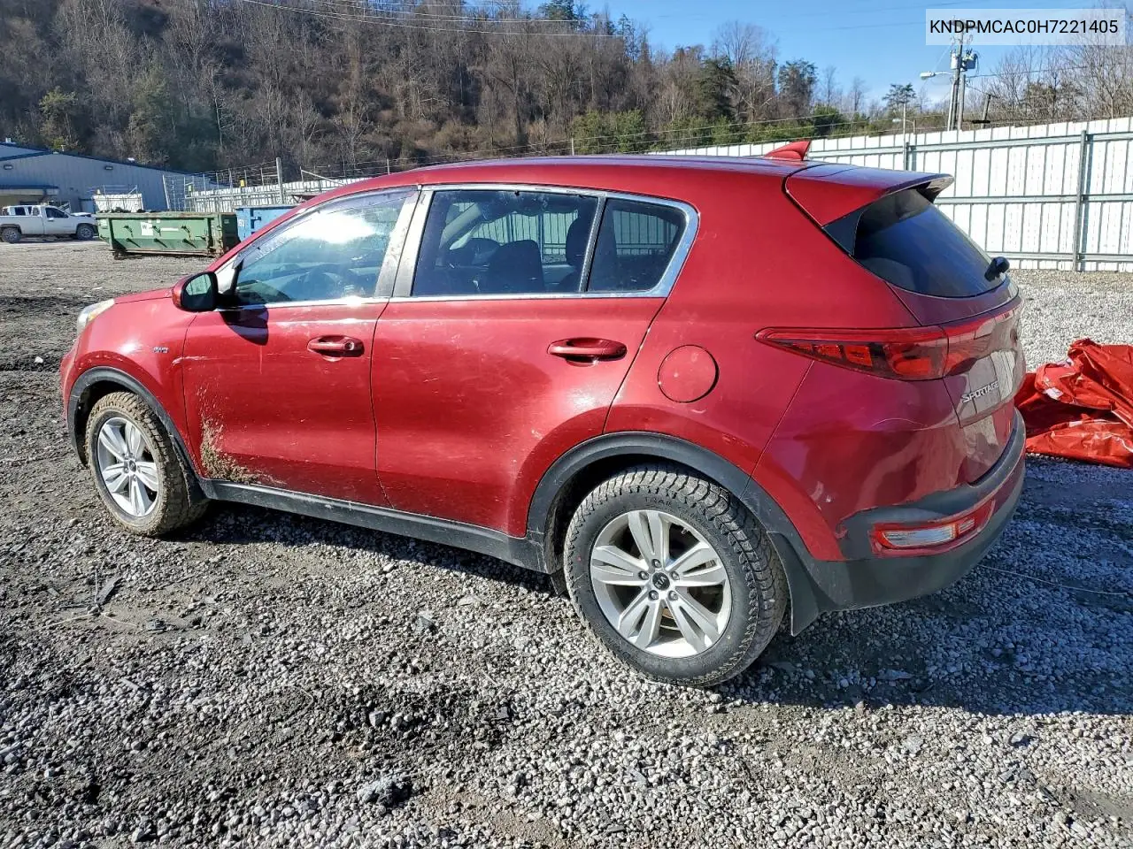 KNDPMCAC0H7221405 2017 Kia Sportage Lx