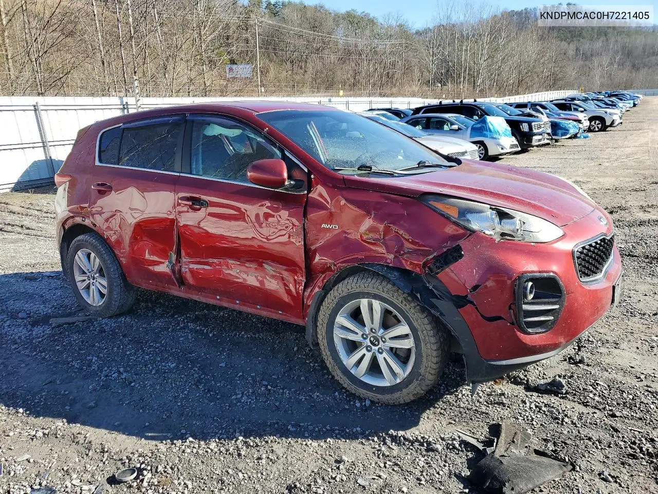 KNDPMCAC0H7221405 2017 Kia Sportage Lx