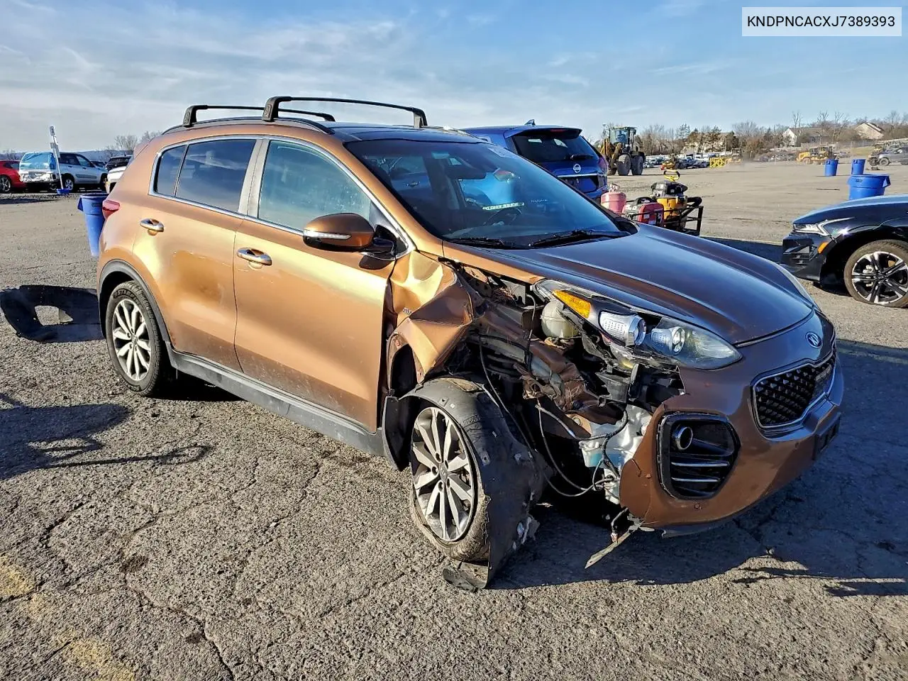 KNDPNCACXJ7389393 2018 Kia Sportage Ex