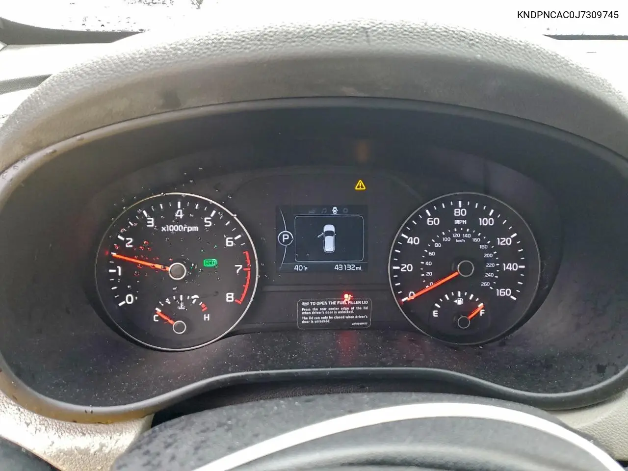 KNDPNCAC0J7309745 2018 Kia Sportage Ex