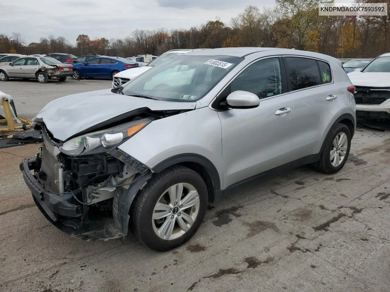 KNDPM3AC0K7593592 2019 Kia Sportage Lx