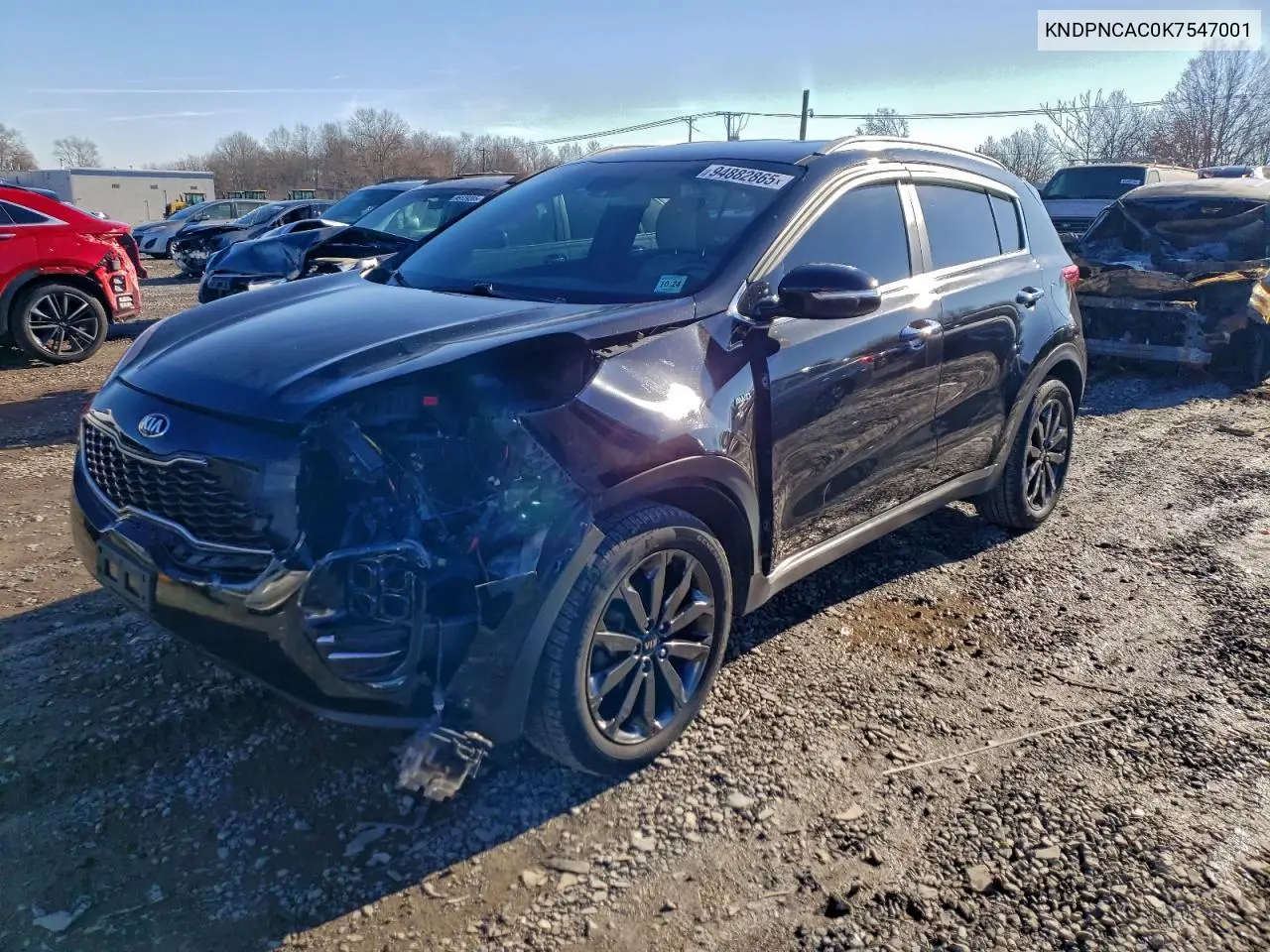 KNDPNCAC0K7547001 2019 Kia Sportage Ex