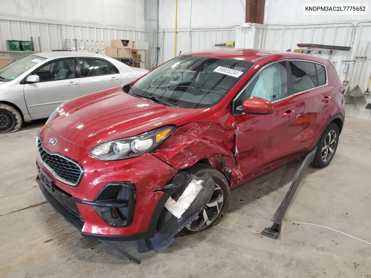 2020 Kia Sportage Lx VIN: KNDPM3AC2L7775652 Lot: 69885234