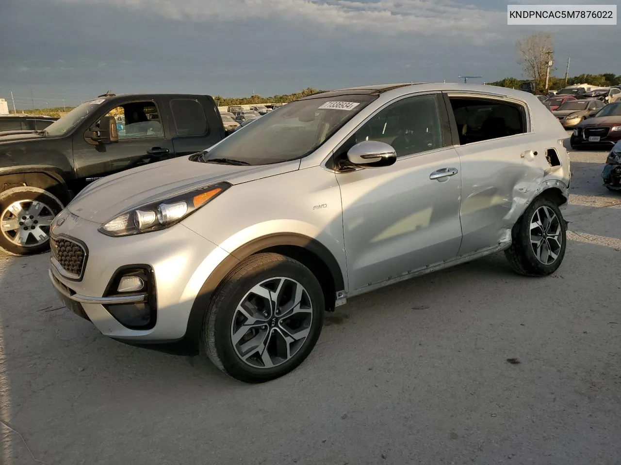 2021 Kia Sportage Ex VIN: KNDPNCAC5M7876022 Lot: 71336934