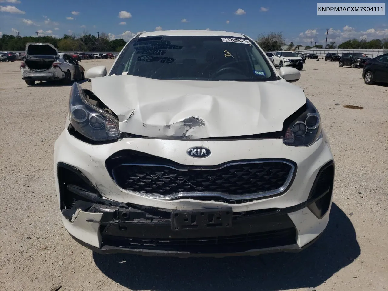 2021 Kia Sportage Lx VIN: KNDPM3ACXM7904111 Lot: 72274154