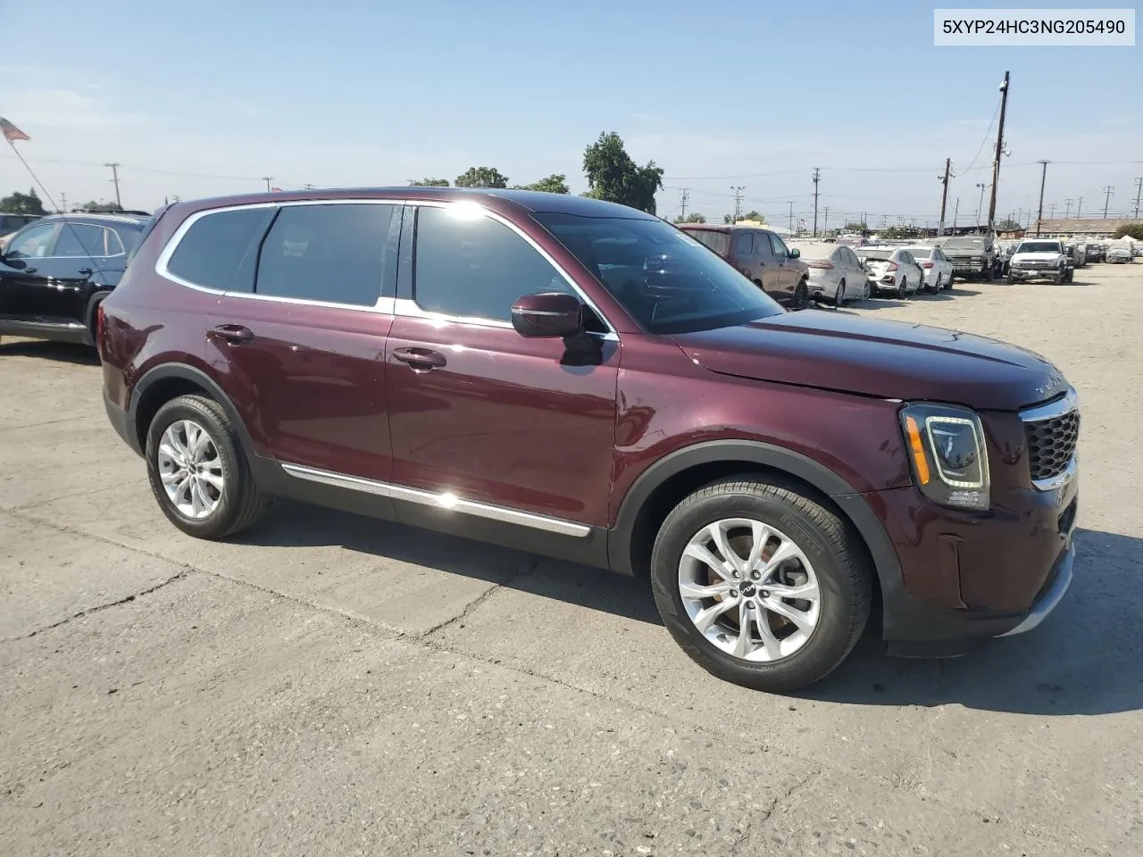 5XYP24HC3NG205490 2022 Kia Telluride Lx