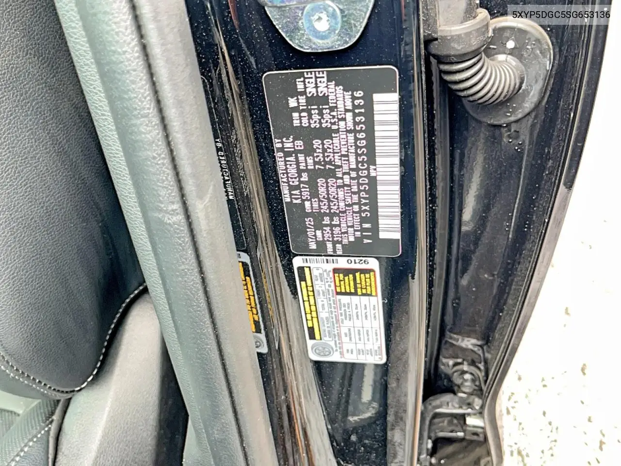 5XYP5DGC5SG653136 2025 Kia Telluride Sx