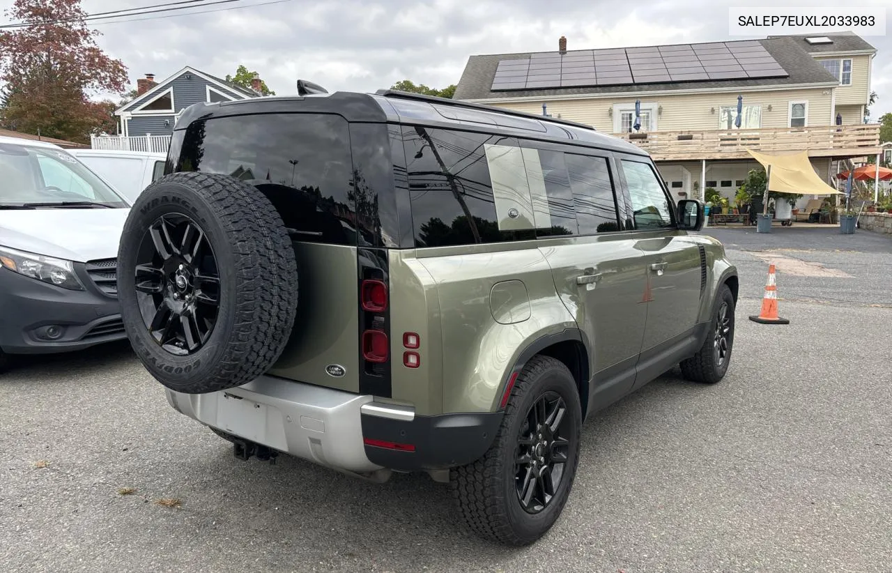 2020 Land Rover Defender 110 Se VIN: SALEP7EUXL2033983 Lot: 73229874