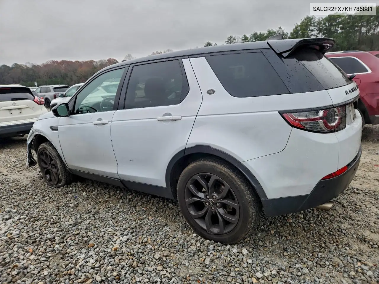 SALCR2FX7KH786881 2019 Land Rover Discovery Sport Hse