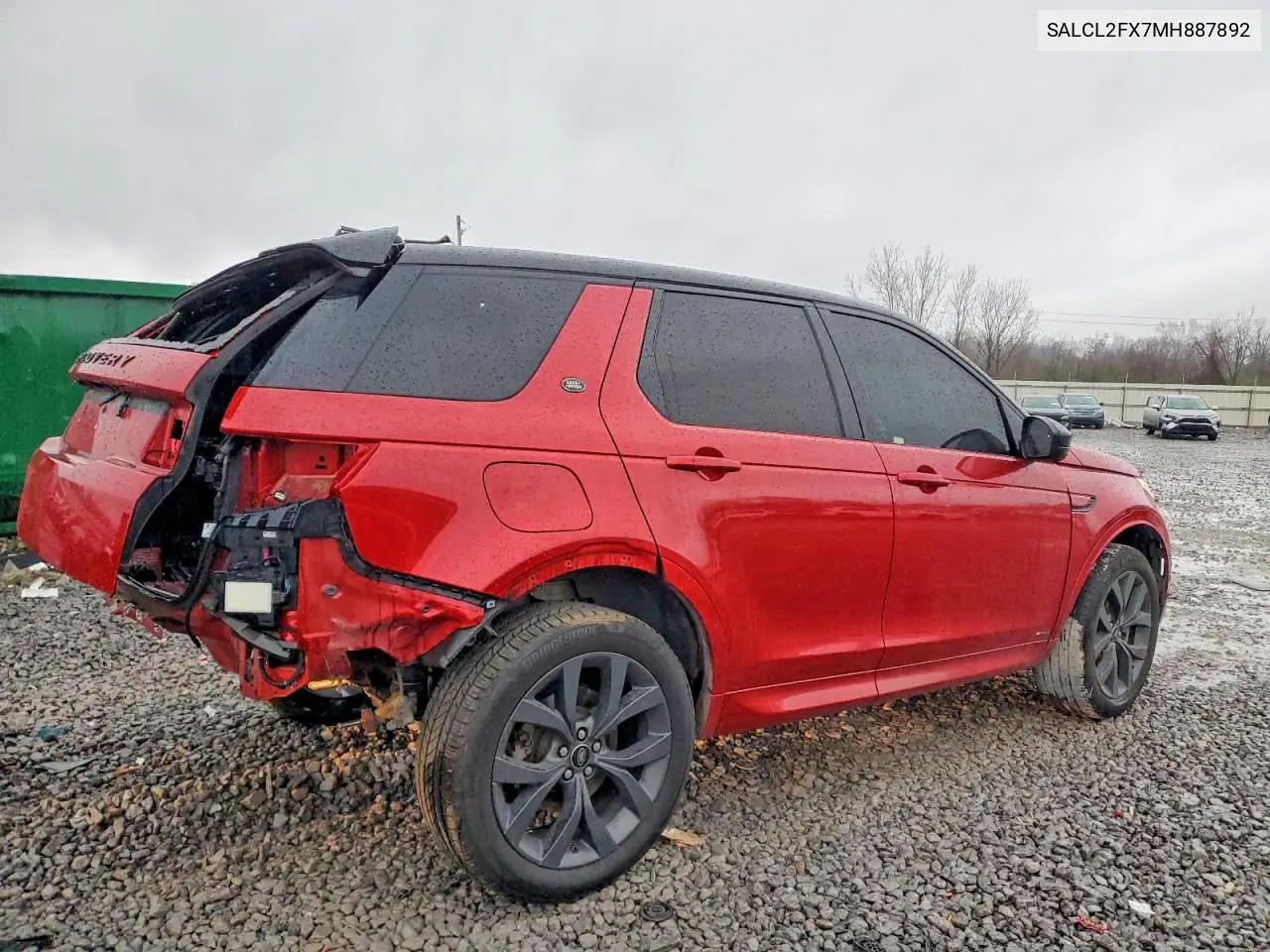 2021 Land Rover Discovery Sport Se R-Dynamic VIN: SALCL2FX7MH887892 Lot: 99017055