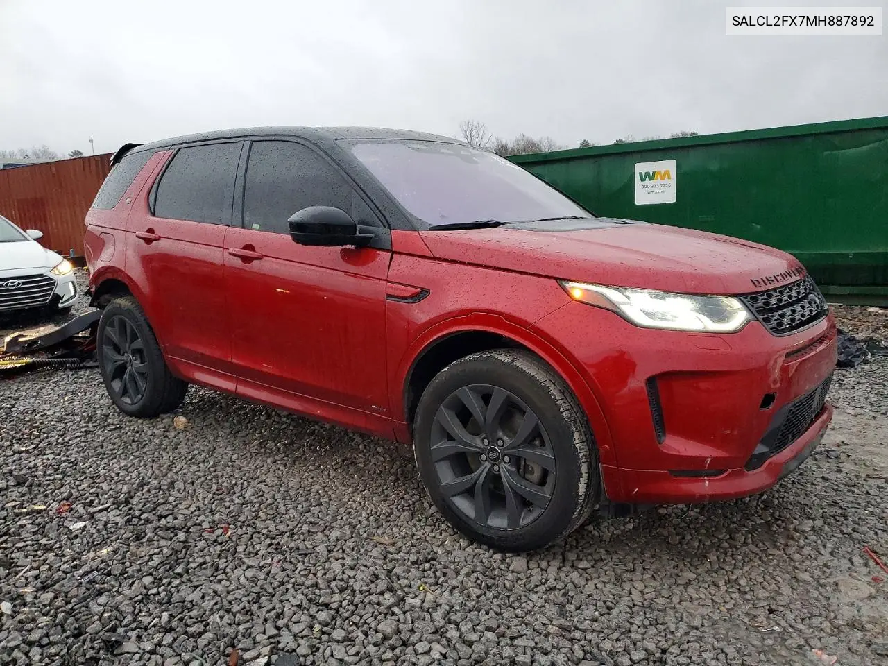 2021 Land Rover Discovery Sport Se R-Dynamic VIN: SALCL2FX7MH887892 Lot: 99017055