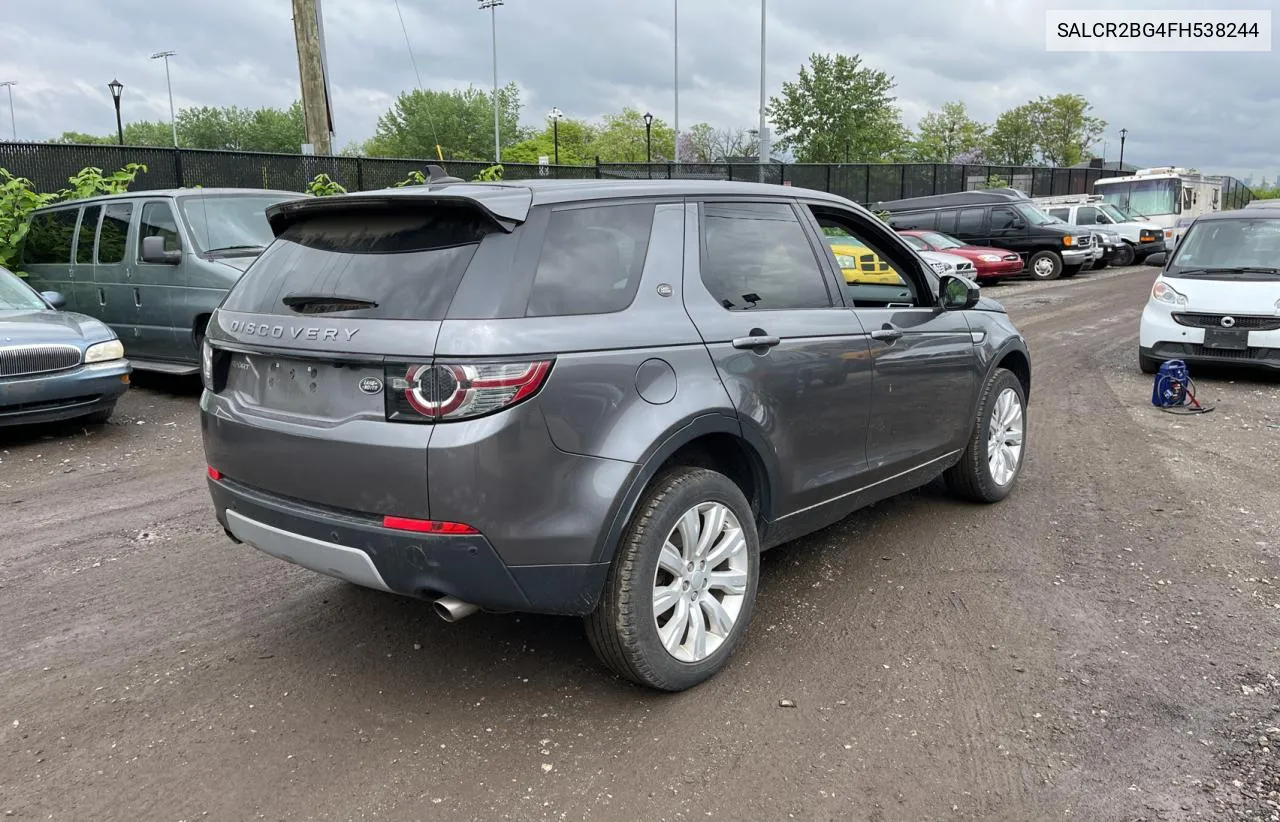 2015 Land Rover Discovery Sport Hse VIN: SALCR2BG4FH538244 Lot: 55357214