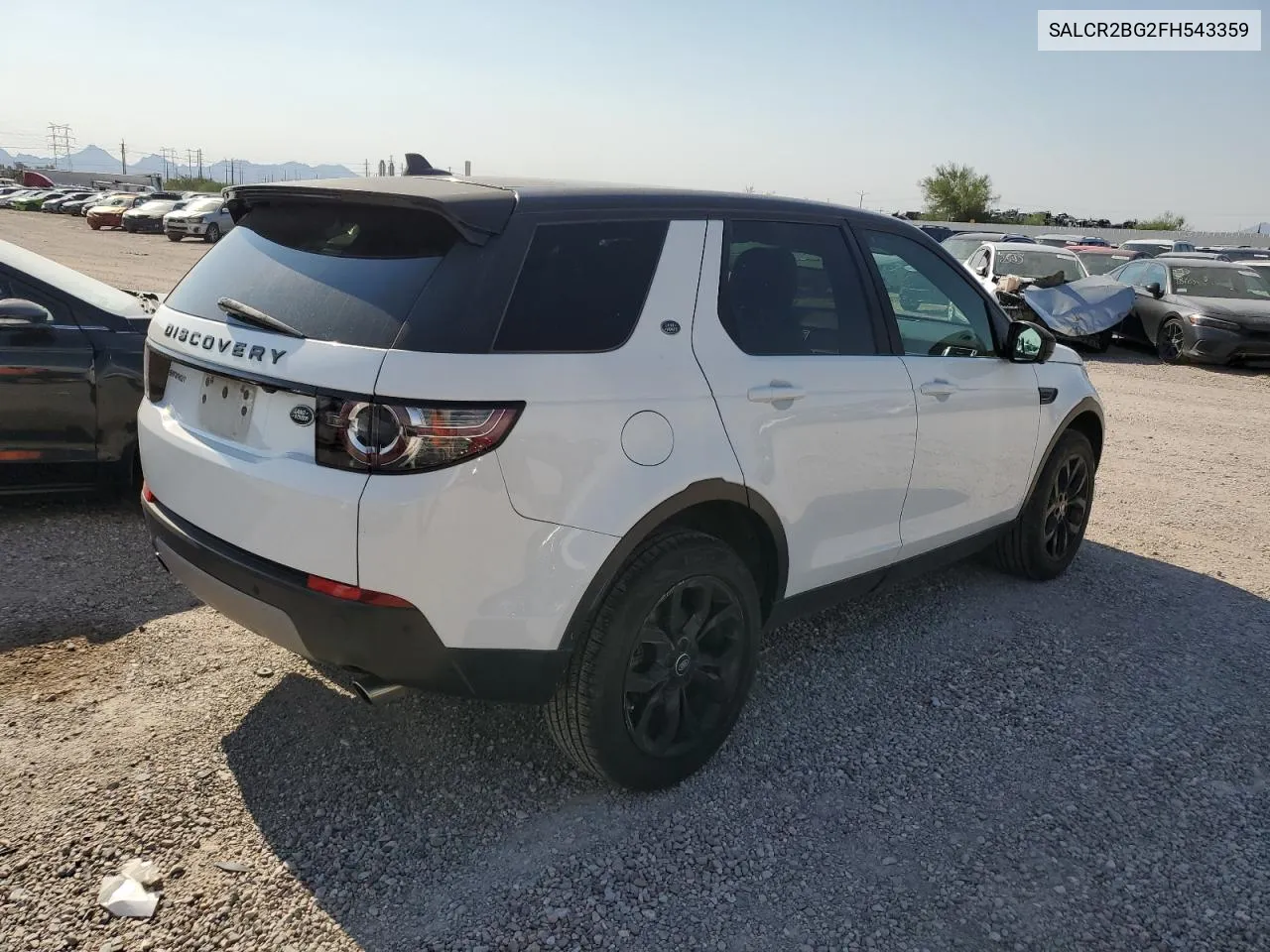 2015 Land Rover Discovery Sport Hse VIN: SALCR2BG2FH543359 Lot: 62194124