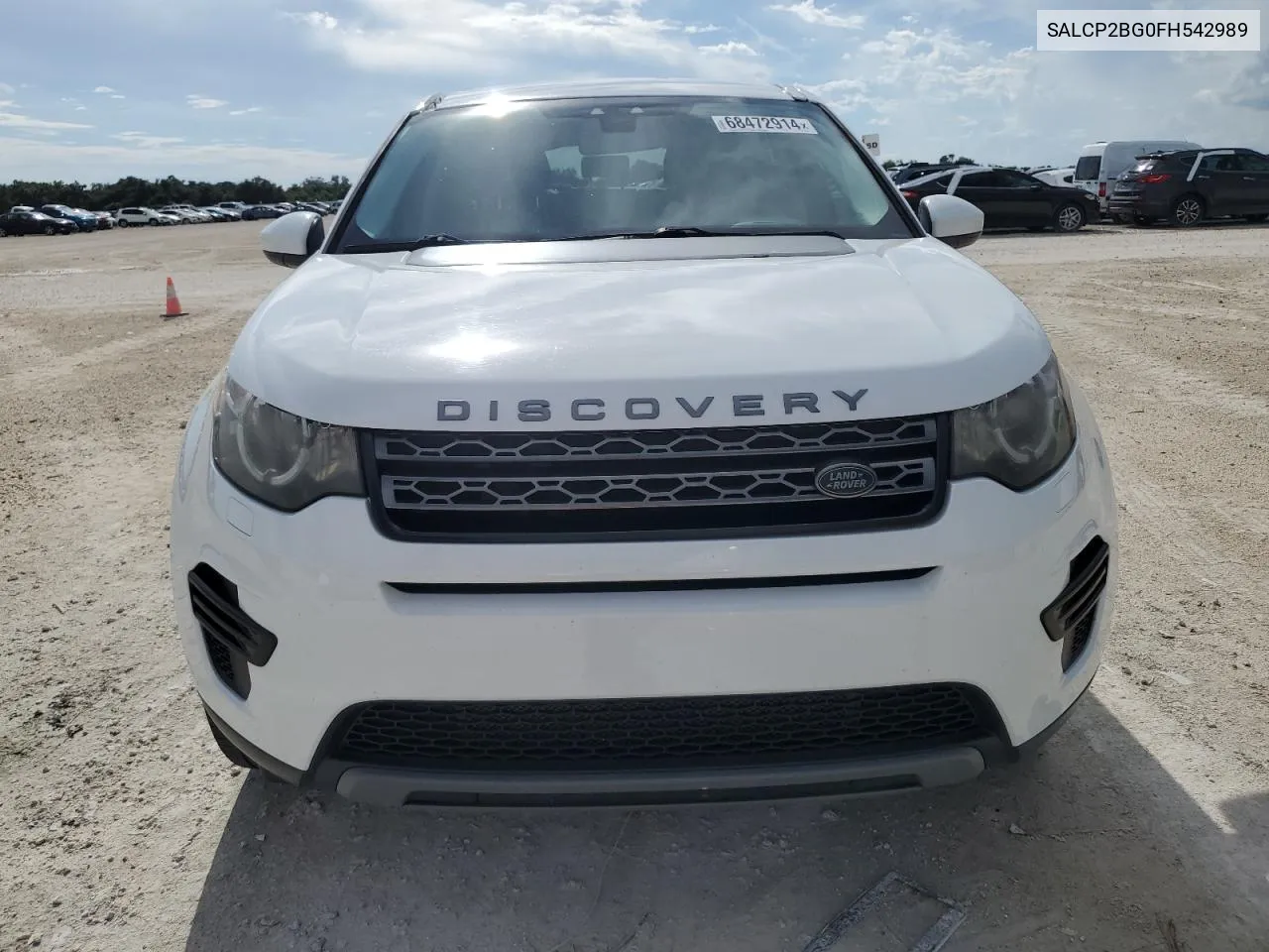 2015 Land Rover Discovery Sport Se VIN: SALCP2BG0FH542989 Lot: 68472914