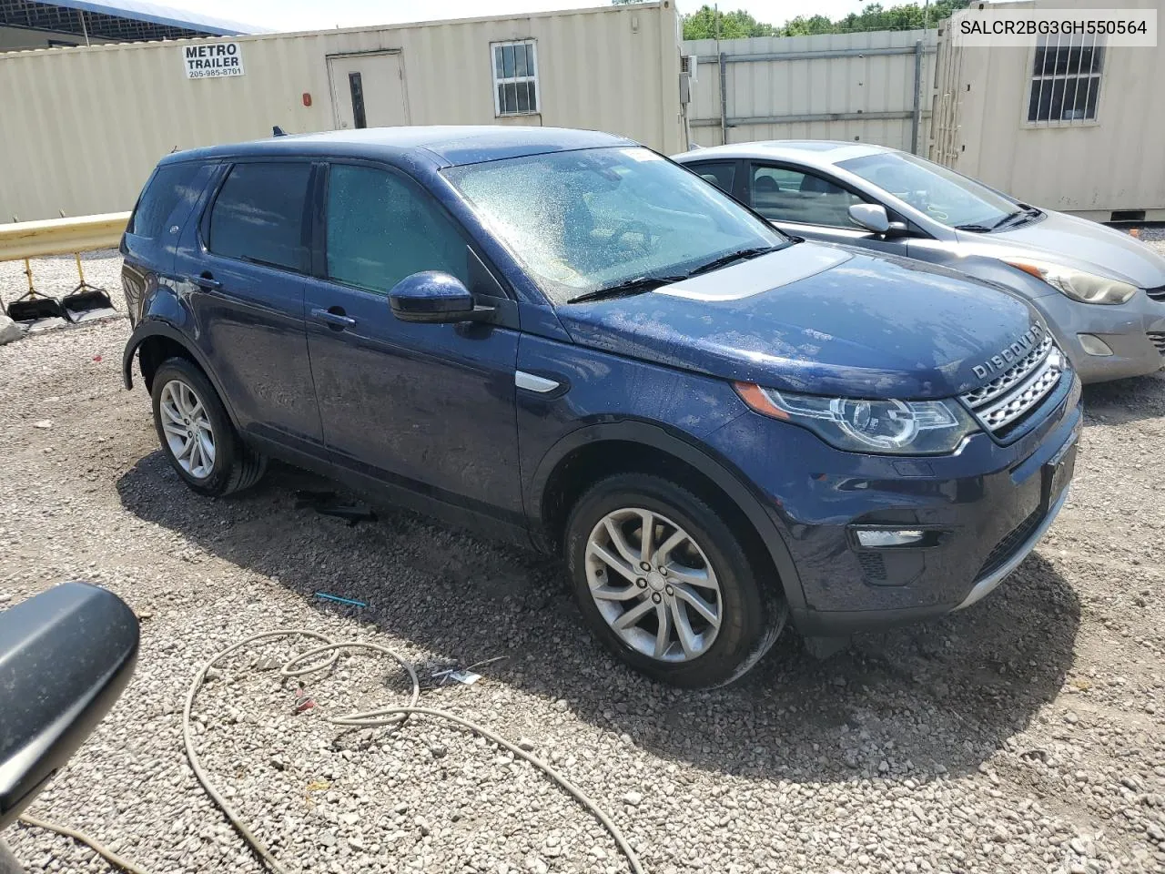 SALCR2BG3GH550564 2016 Land Rover Discovery Sport Hse