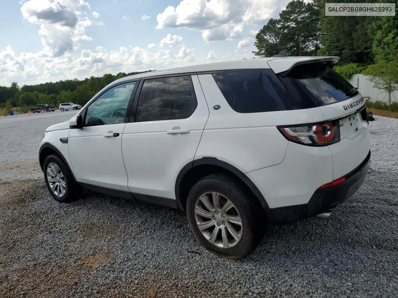 2016 Land Rover Discovery Sport Se VIN: SALCP2BG8GH625393 Lot: 56072234