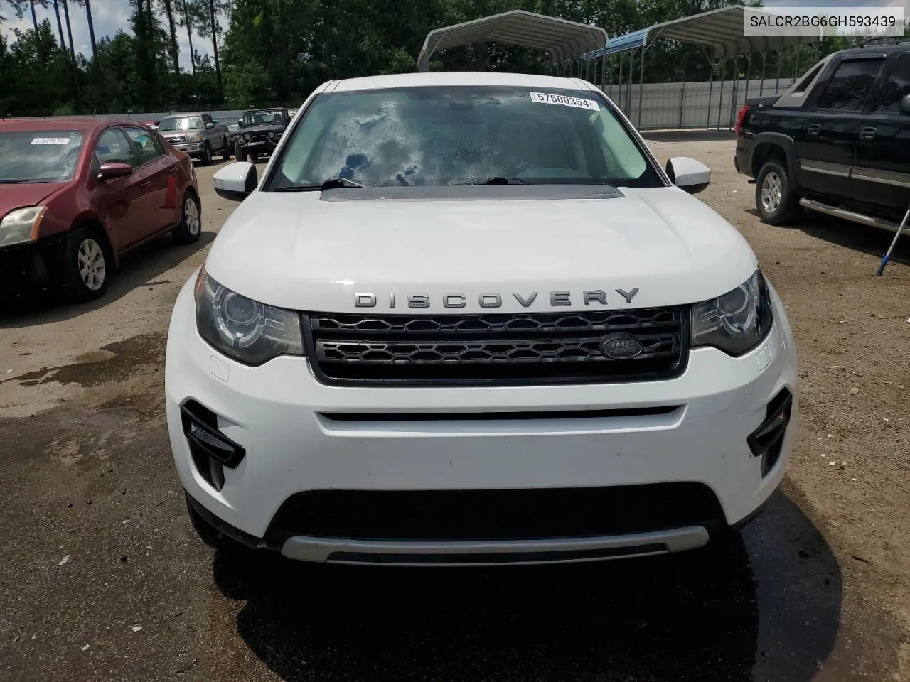 2016 Land Rover Discovery Sport Hse VIN: SALCR2BG6GH593439 Lot: 57500354