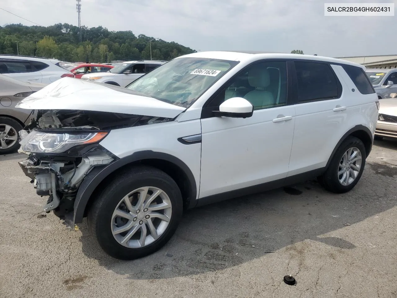 2016 Land Rover Discovery Sport Hse VIN: SALCR2BG4GH602431 Lot: 69671624