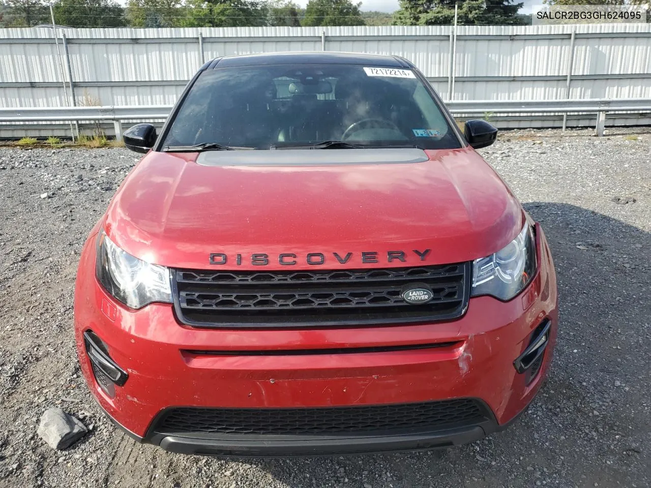 2016 Land Rover Discovery Sport Hse VIN: SALCR2BG3GH624095 Lot: 72172214