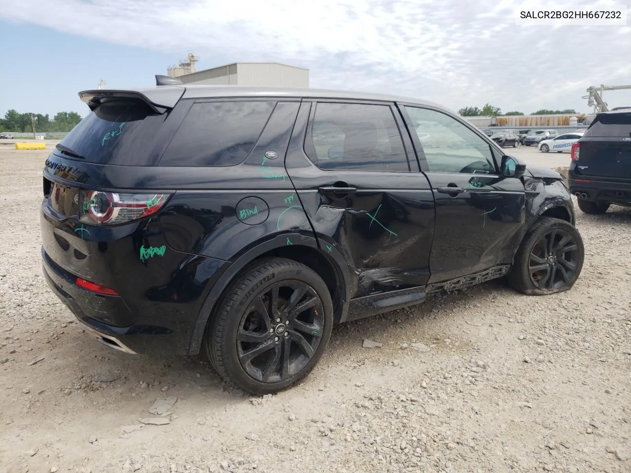 2017 Land Rover Discovery Sport Hse VIN: SALCR2BG2HH667232 Lot: 55249374