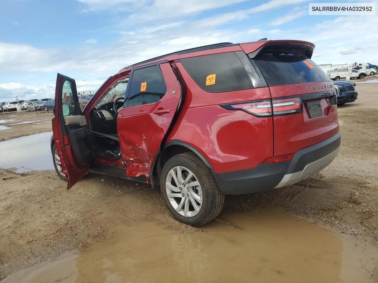 2017 Land Rover Discovery Hse VIN: SALRRBBV4HA032952 Lot: 59853754