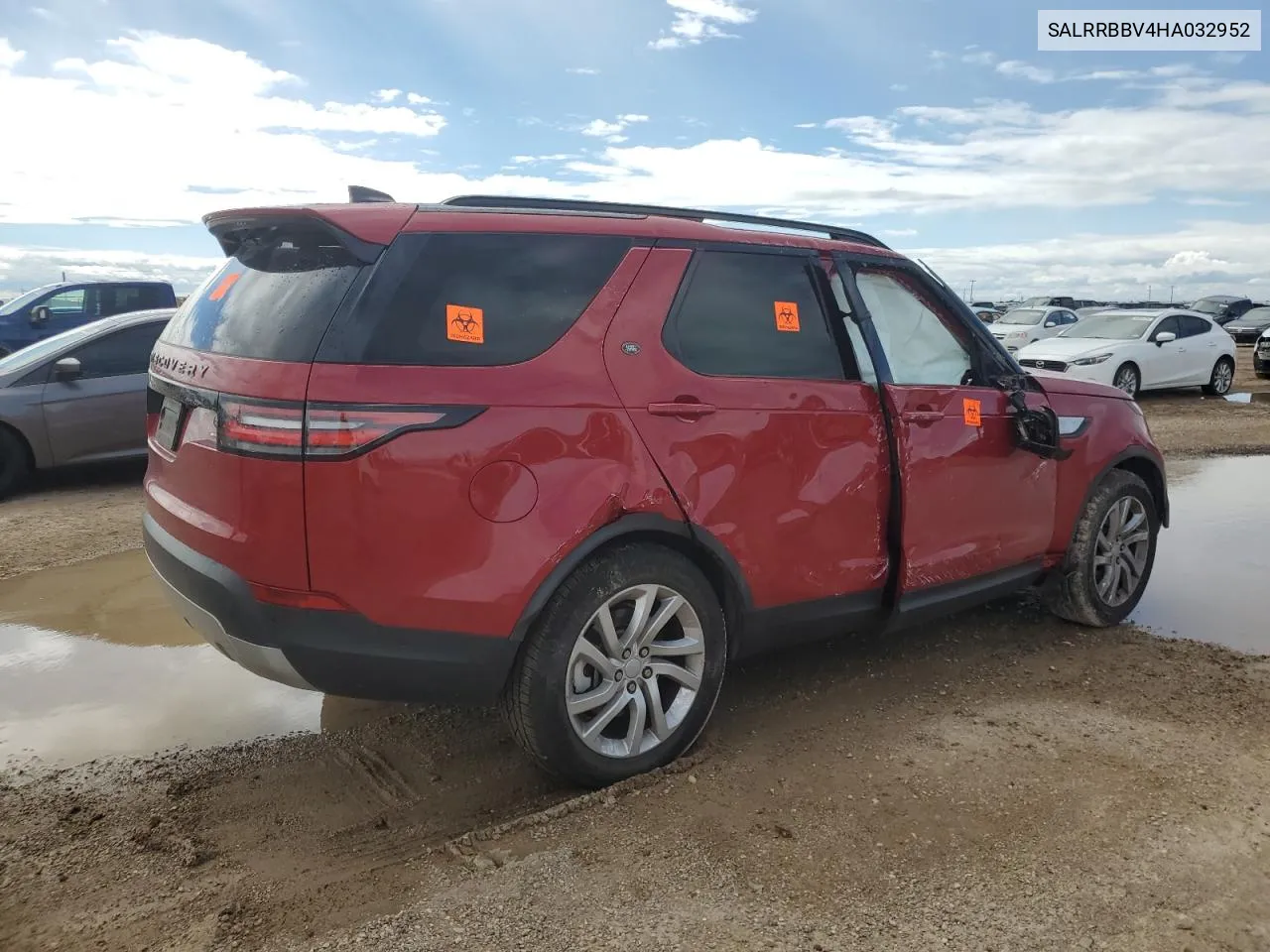 2017 Land Rover Discovery Hse VIN: SALRRBBV4HA032952 Lot: 59853754