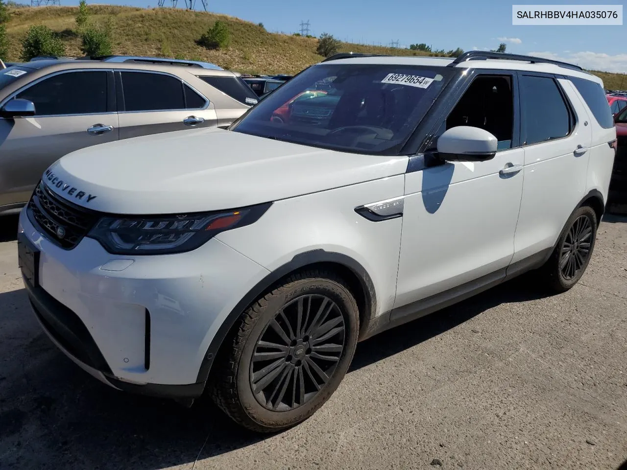 2017 Land Rover Discovery Hse Luxury VIN: SALRHBBV4HA035076 Lot: 69279654