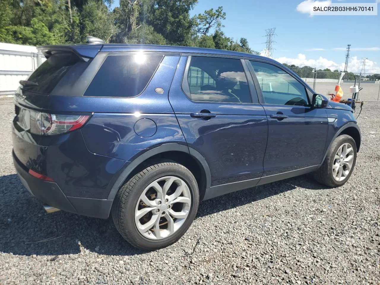 2017 Land Rover Discovery Sport Hse VIN: SALCR2BG3HH670141 Lot: 71763384