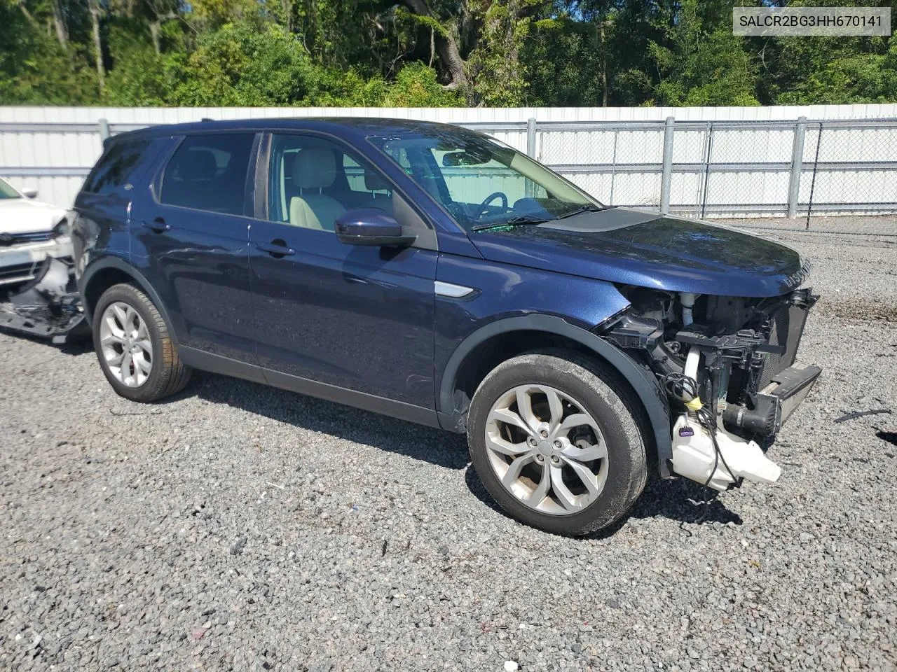 SALCR2BG3HH670141 2017 Land Rover Discovery Sport Hse