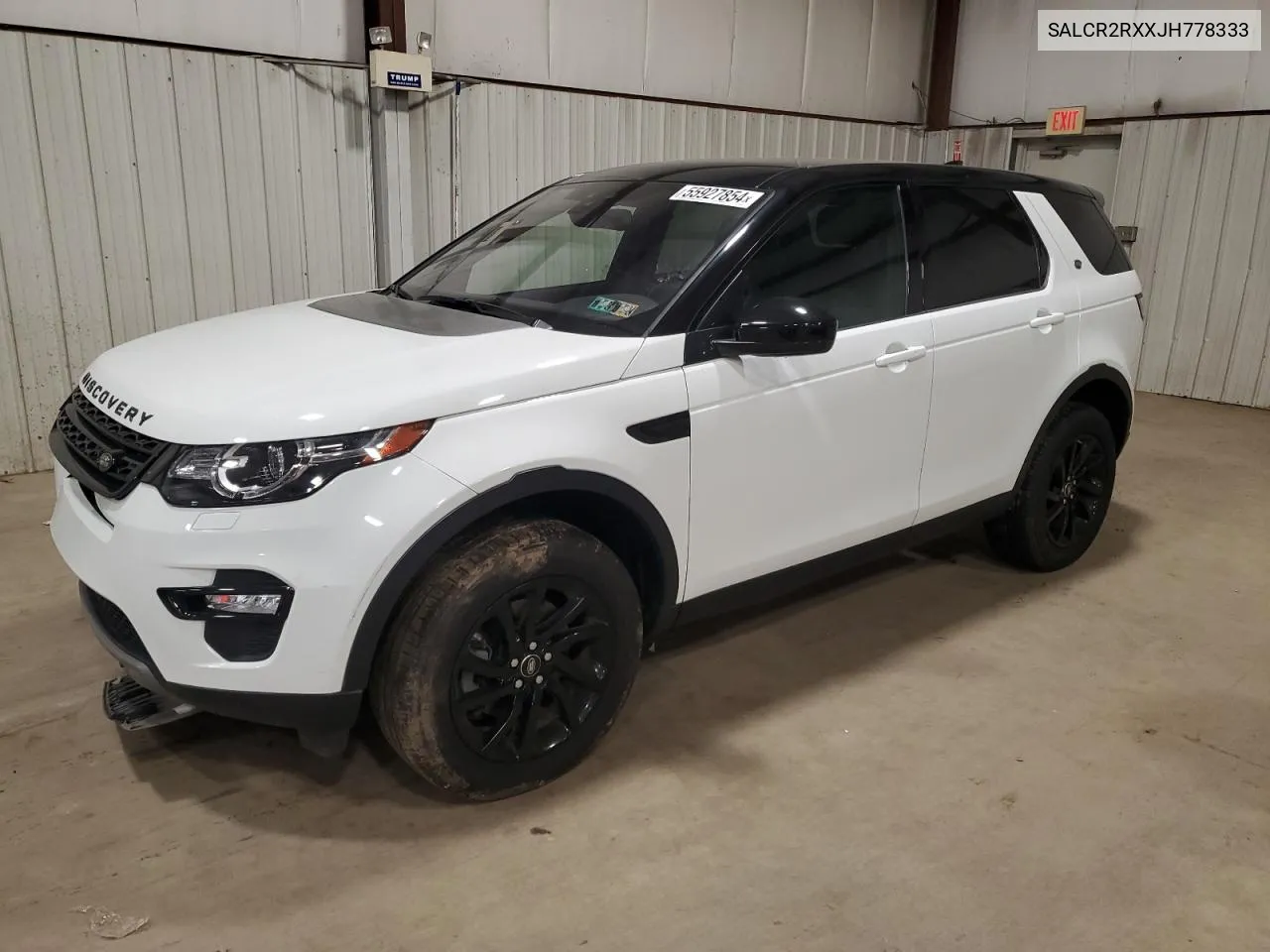 2018 Land Rover Discovery Sport Hse VIN: SALCR2RXXJH778333 Lot: 55927854