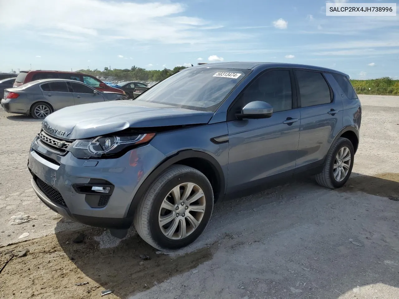 2018 Land Rover Discovery Sport Se VIN: SALCP2RX4JH738996 Lot: 58313474