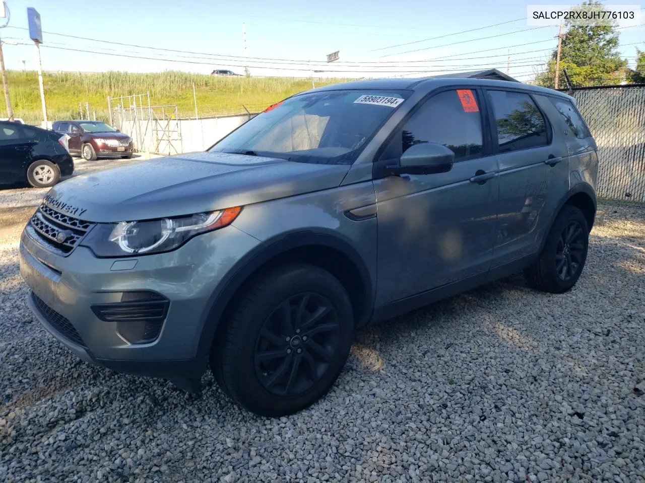 2018 Land Rover Discovery Sport Se VIN: SALCP2RX8JH776103 Lot: 58903194