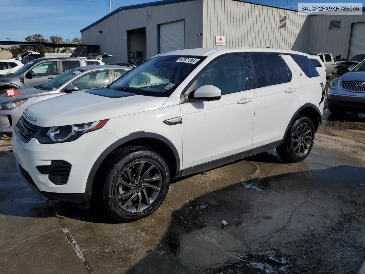 2019 Land Rover Discovery Sport Se VIN: SALCP2FX9KH786046 Lot: 47071304