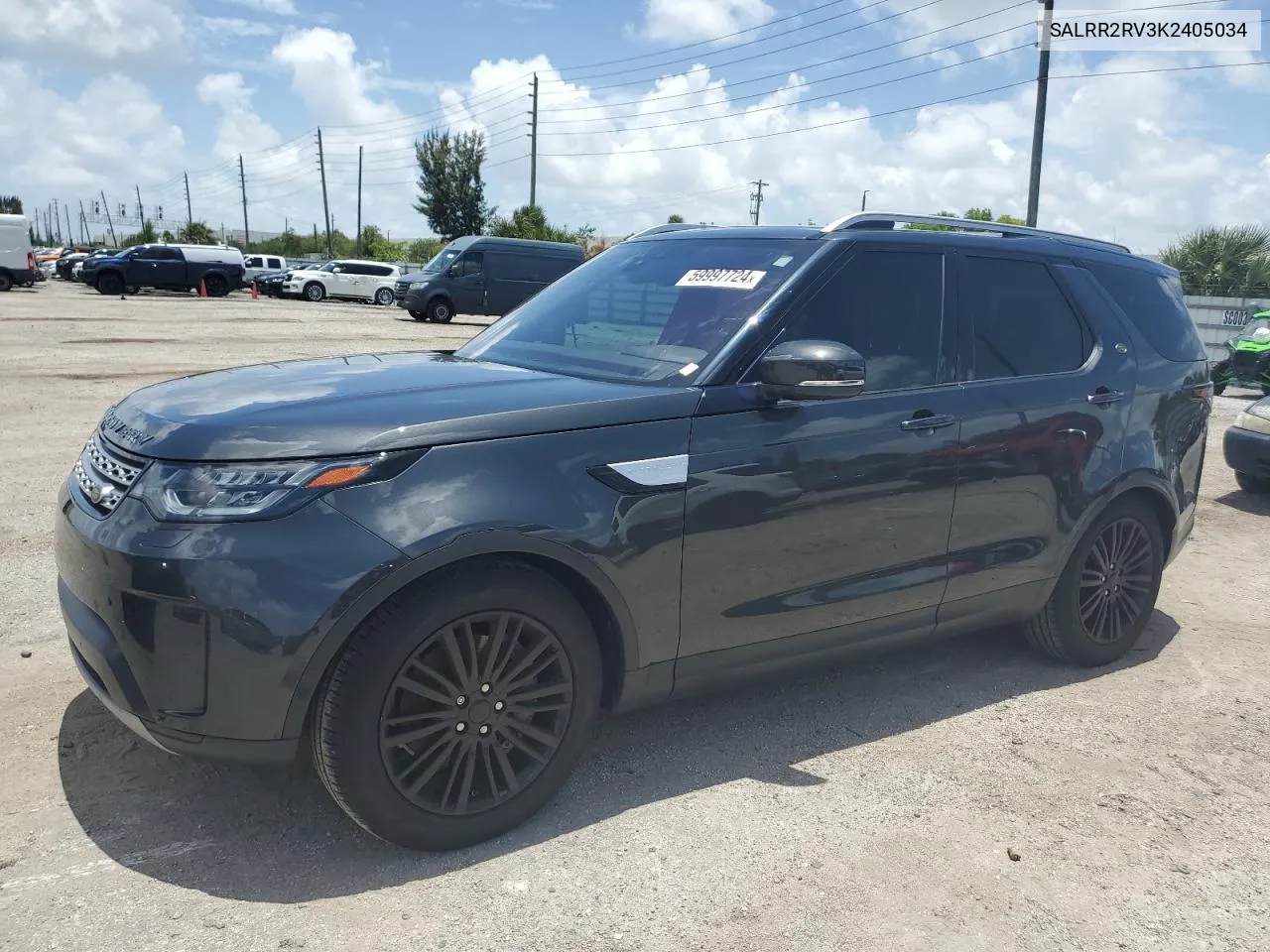 2019 Land Rover Discovery Hse VIN: SALRR2RV3K2405034 Lot: 59997724