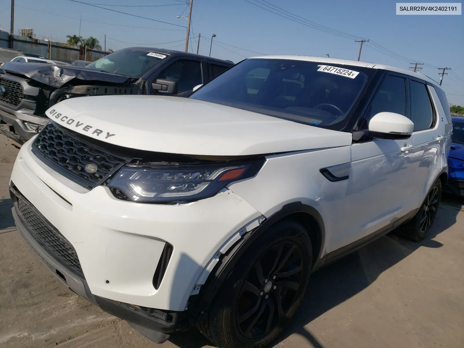 2019 Land Rover Discovery Hse VIN: SALRR2RV4K2402191 Lot: 64715224