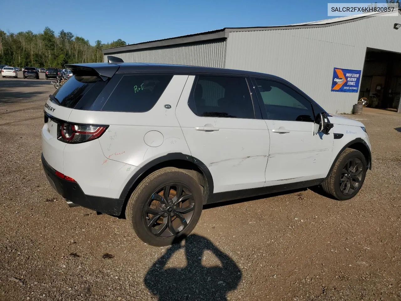 SALCR2FX6KH820857 2019 Land Rover Discovery Sport Hse