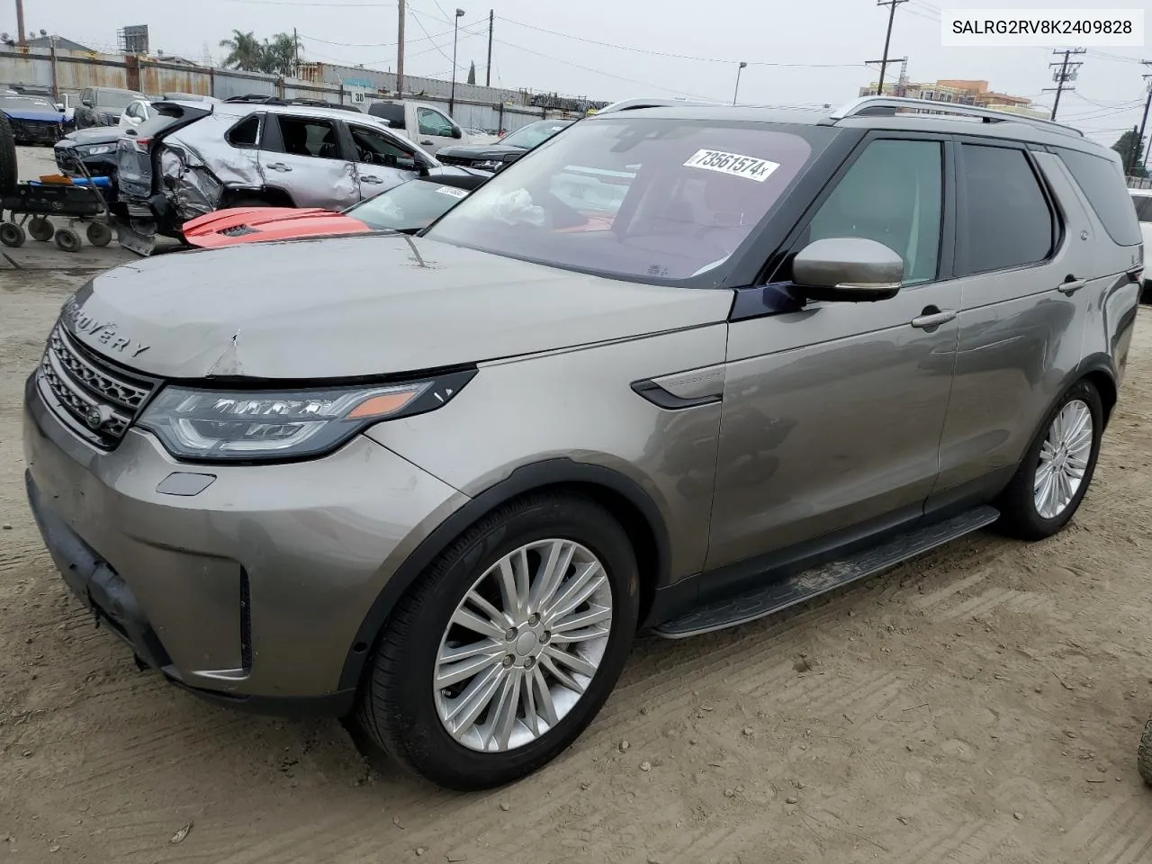 2019 Land Rover Discovery Se VIN: SALRG2RV8K2409828 Lot: 73561574