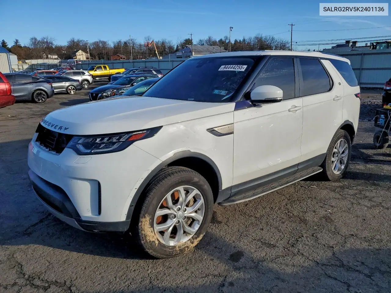 SALRG2RV5K2401136 2019 Land Rover Discovery Se