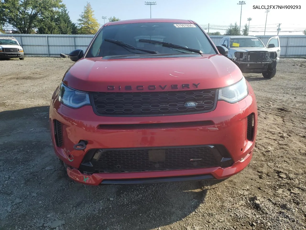 SALCL2FX7NH909293 2022 Land Rover Discovery Sport Se R-Dynamic