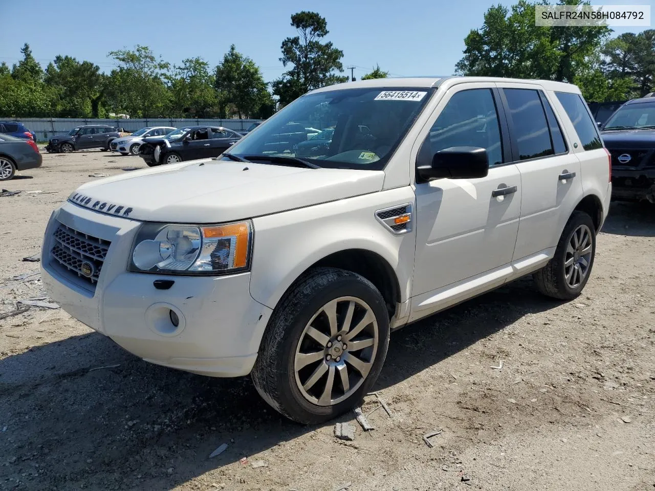 2008 Land Rover Lr2 Hse VIN: SALFR24N58H084792 Lot: 56415514