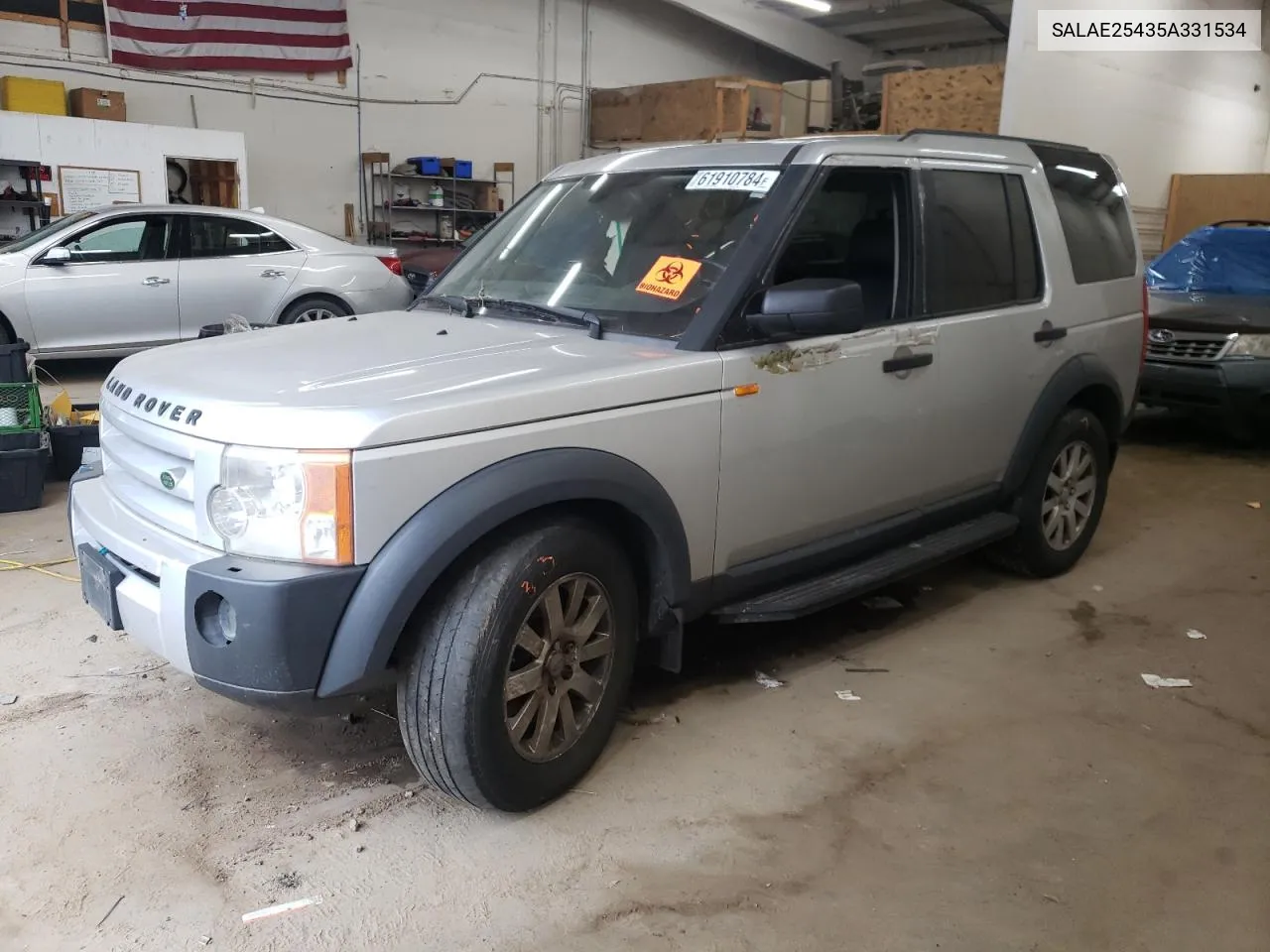 2005 Land Rover Lr3 Se VIN: SALAE25435A331534 Lot: 61910784