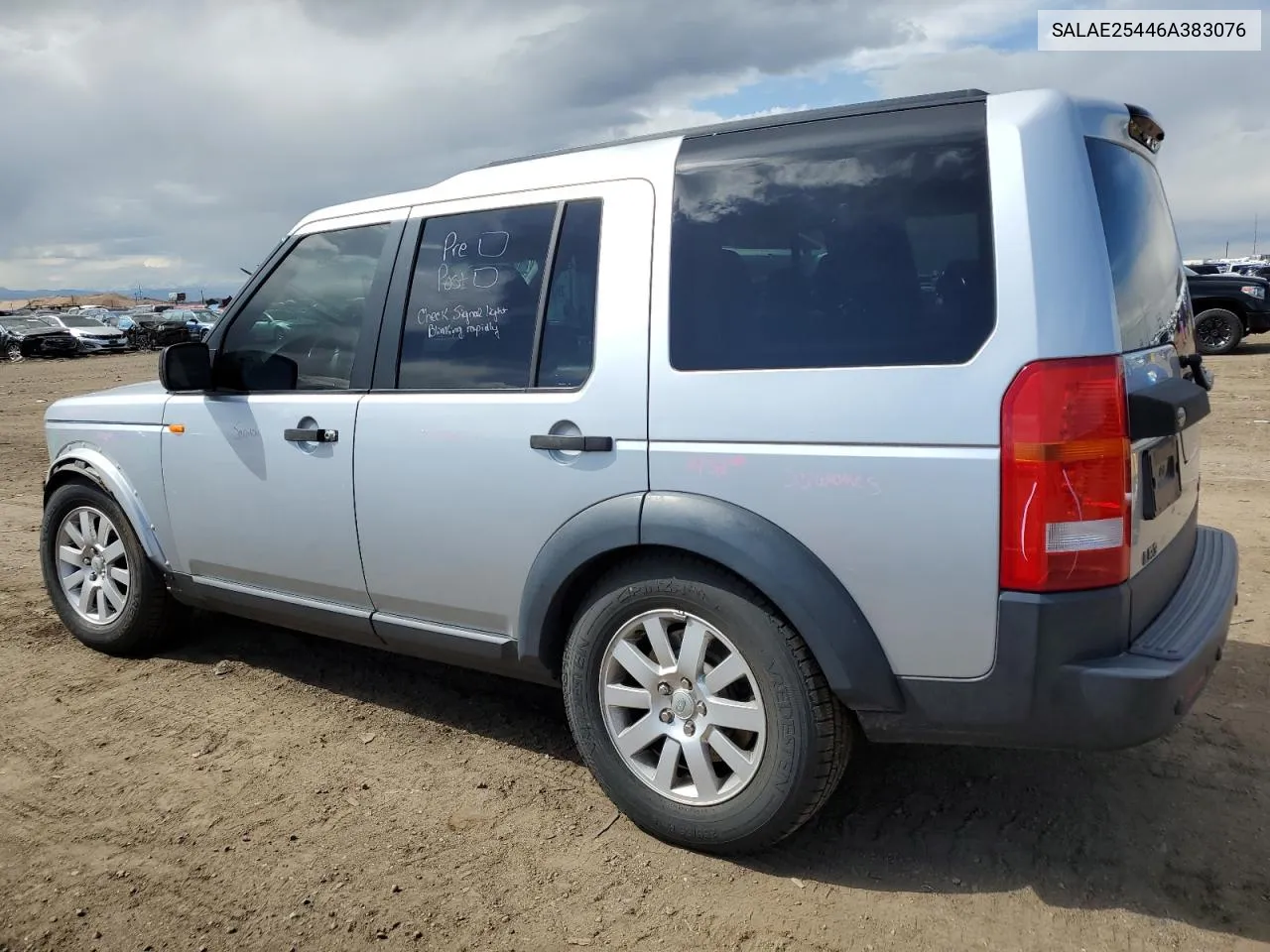 2006 Land Rover Lr3 Se VIN: SALAE25446A383076 Lot: 52580204