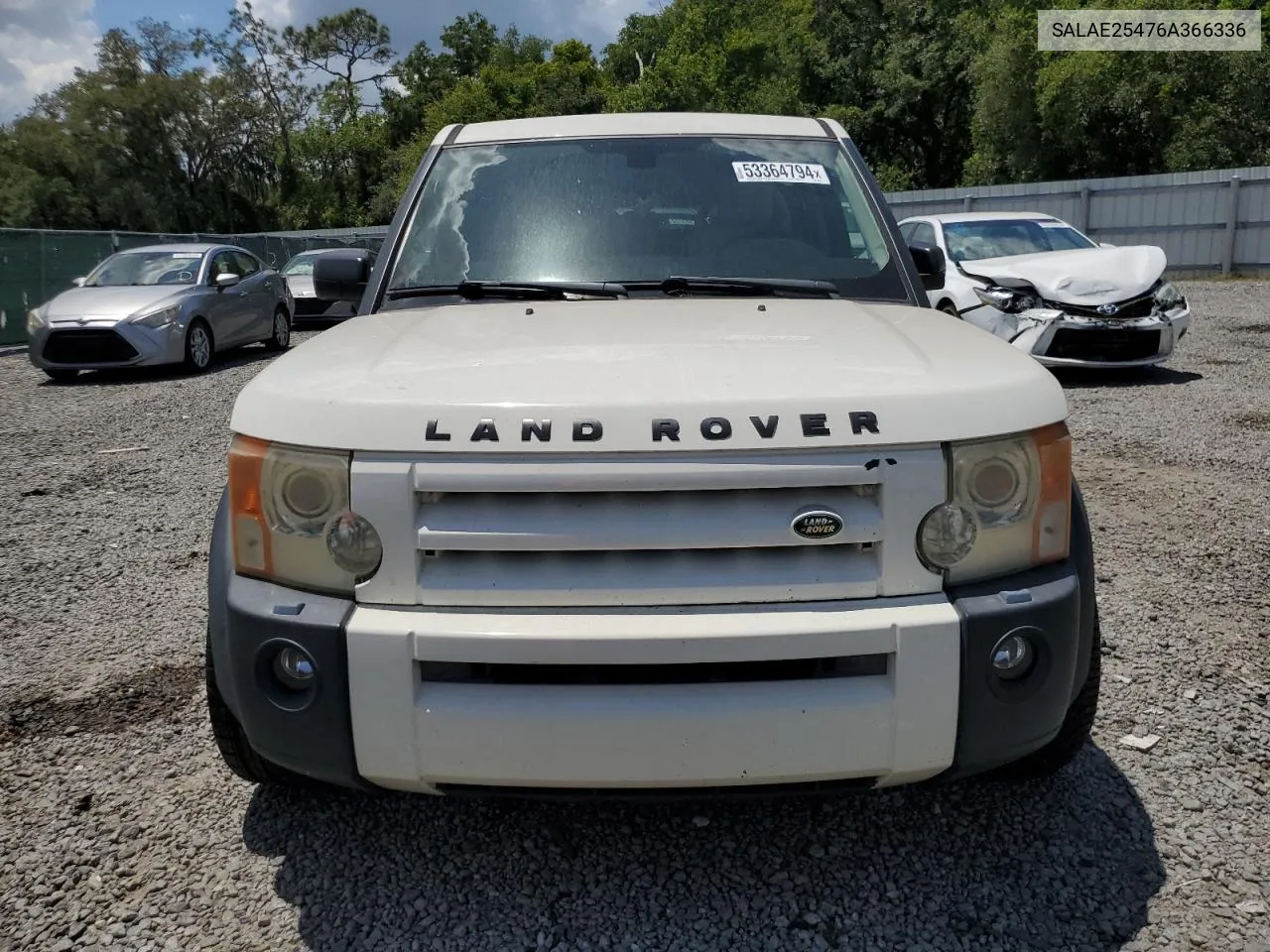 2006 Land Rover Lr3 Se VIN: SALAE25476A366336 Lot: 53364794